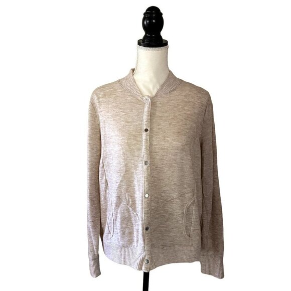 Liz Claiborne | Button Down Cardigan Sweater | Cream | Size: Large - Picture 1 of 9